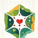 Holistic health approach icon with different wellness symbols