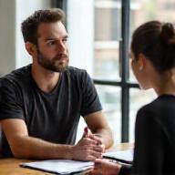 Client and coach during consultation